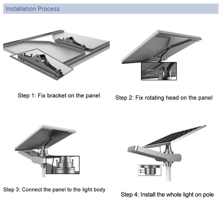 Outdoor Integrated 30W Intelligent Solar LED Garden Street Light