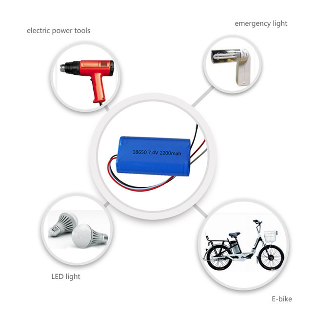 Lithium-Ion Battery 18650 Li-ion Battery Pack for LED Lights