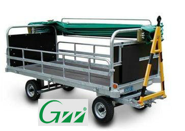 Airport Enclosed Baggage Cart Trolley with Canopy