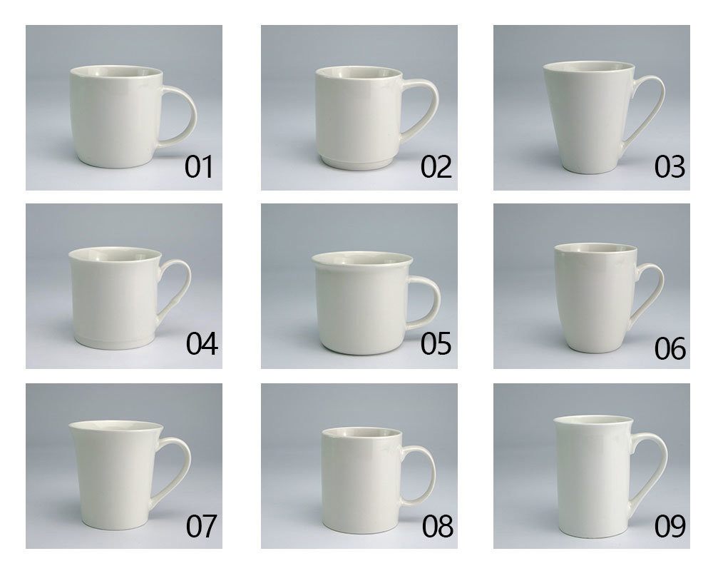 Promotion Custom Logo White Blank Ceramic Coffee Cup Mug