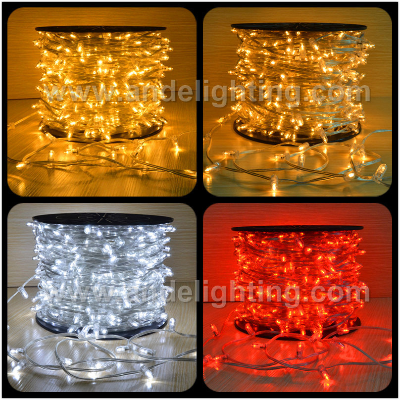 DC12V Low Voltage 100m 1000LEDs Christmas Clip Lights for Tree Decoration