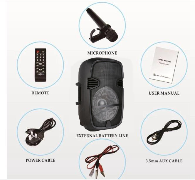 Active 2-Way Loudspeaker System 12 Inch Subwoofer Speaker Box