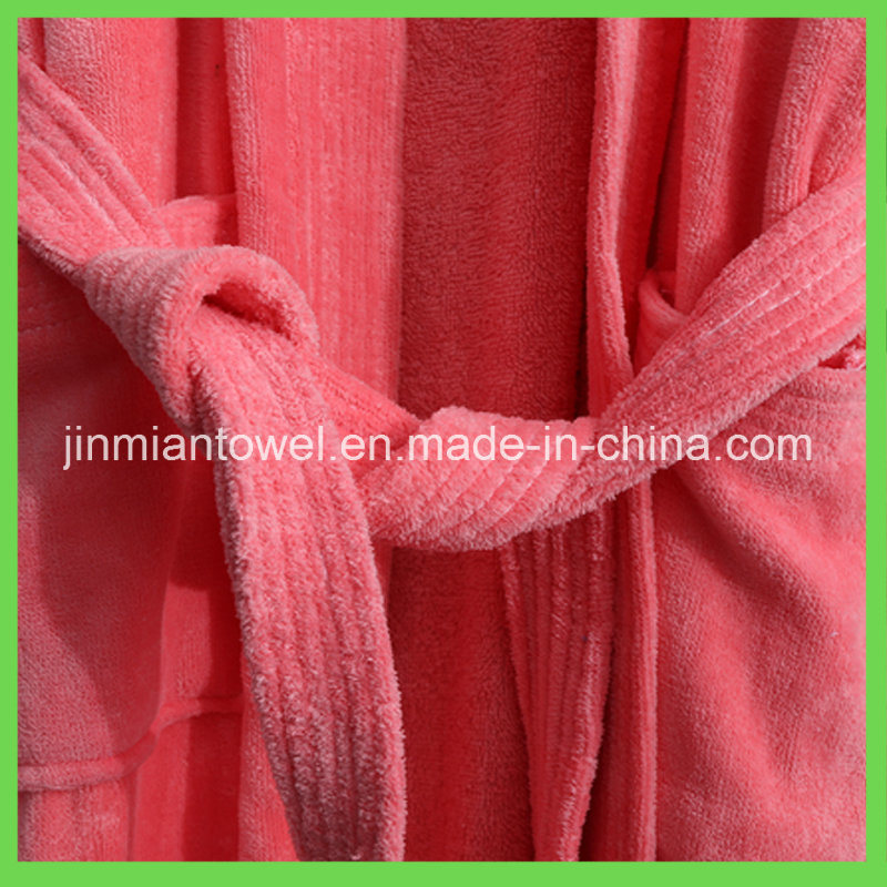 High Quality Wholesale Pure Cotton Woman Bathrobe for Hotel