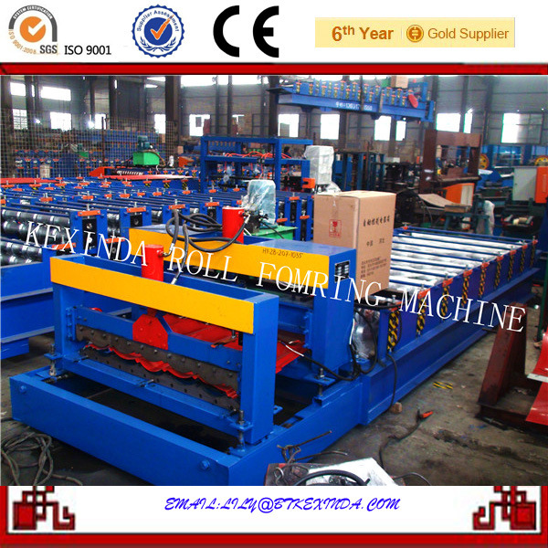 1035 Glazed Metal Roof Tile Making Steel Profile Roll Forming Machine