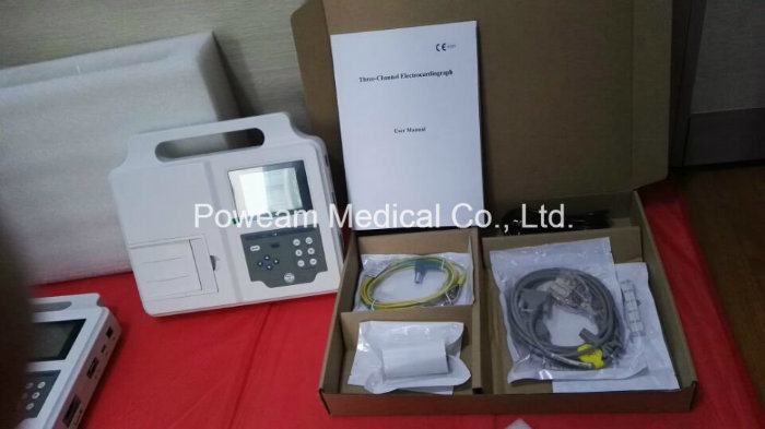 Ce/ISO Approved Patient Monitor, 3 Channel EKG, ECG Machine (EM03)