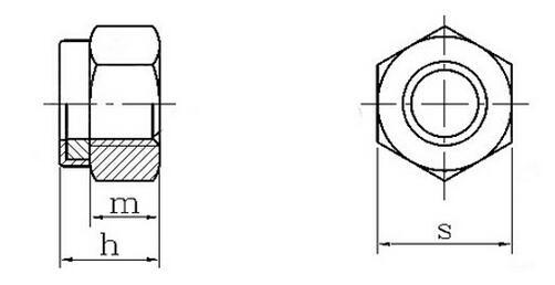 DIN985 Hex Nylon Insert Lock Nut in Stainless Steel