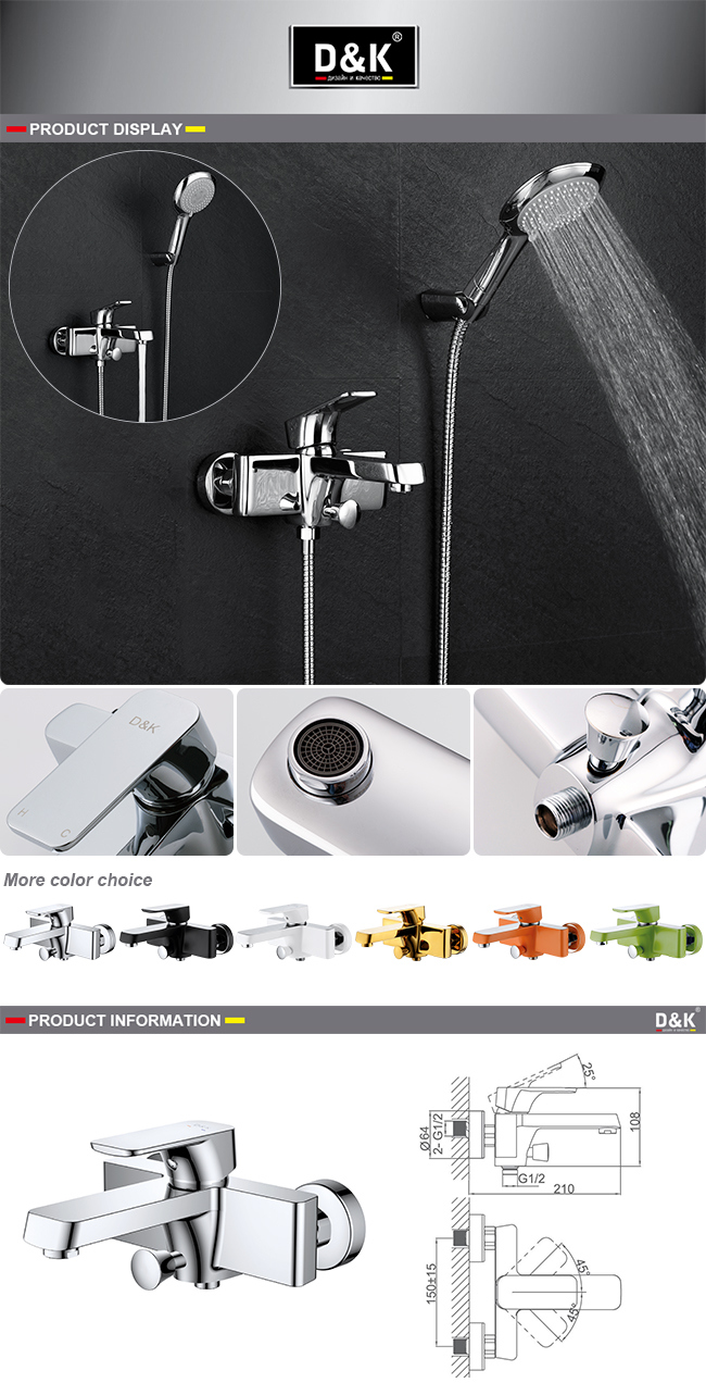 High Quality Brass Chrome Plated Wholesale Bathroom Tub Shower Faucet