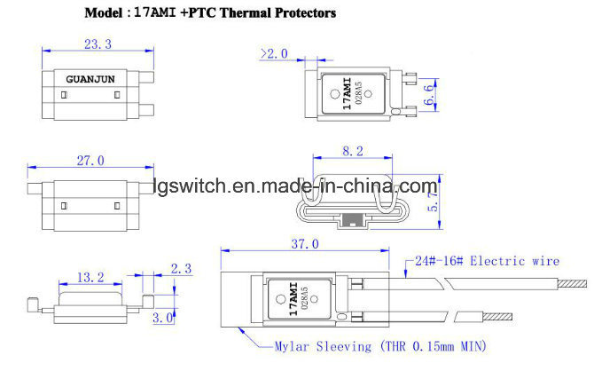 Snowplow Motor Manual Reset Current Sensitive Thermal Overload Protector 17ami