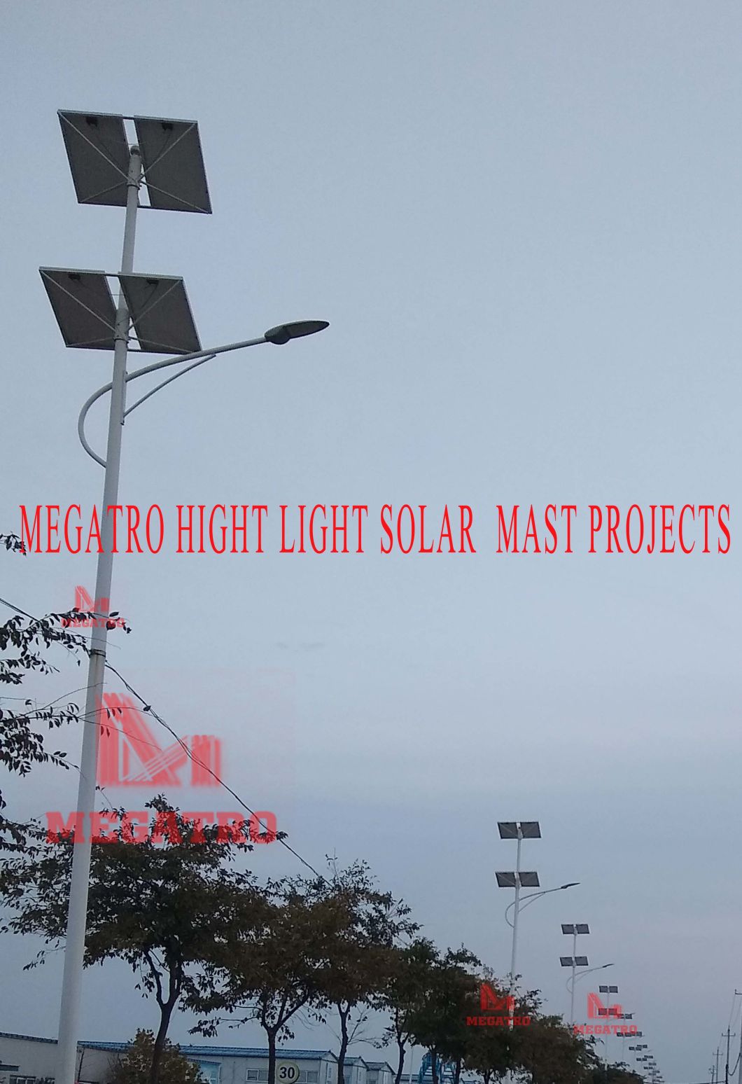 Megatro Solar Light High Mast and CCTV Steel Pole