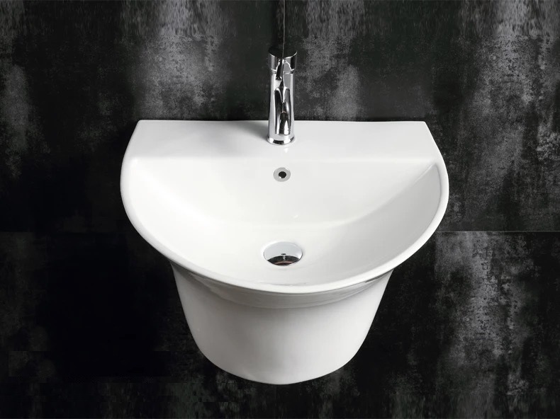 Sanitary Ware Ceramic One-Piece of Wall Hung Basin for Bathroom 6103