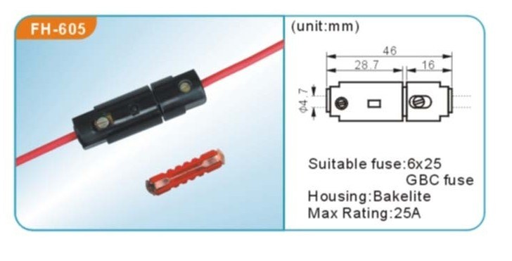 High Quality in-Line Fuse Holder Electronic Fuse Holder Auto Car Fuse Holder