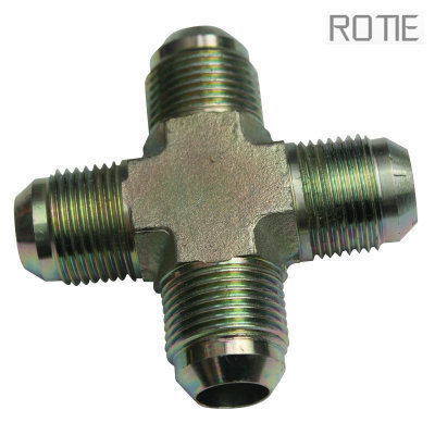 Zinc Coated Male Cross of CNC Machining Fittings