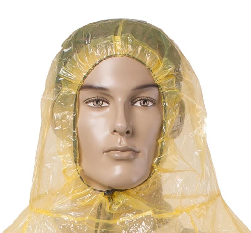 Raincoat with Hood Plastic Disposable