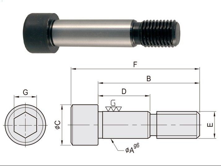 Hexagonal Head Cap Screw Galvanized Hex Bolts Series