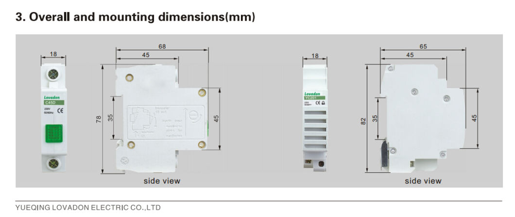 Yc Series DIN Rail Circuit Breaker Bell Buzzer