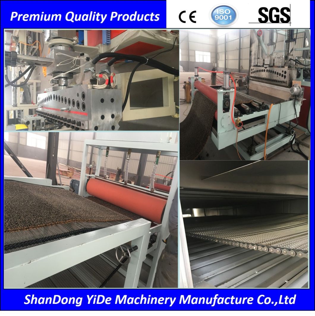 PVC Doube Mixed Color Reel Mats Plastic Extruder Prodution Line