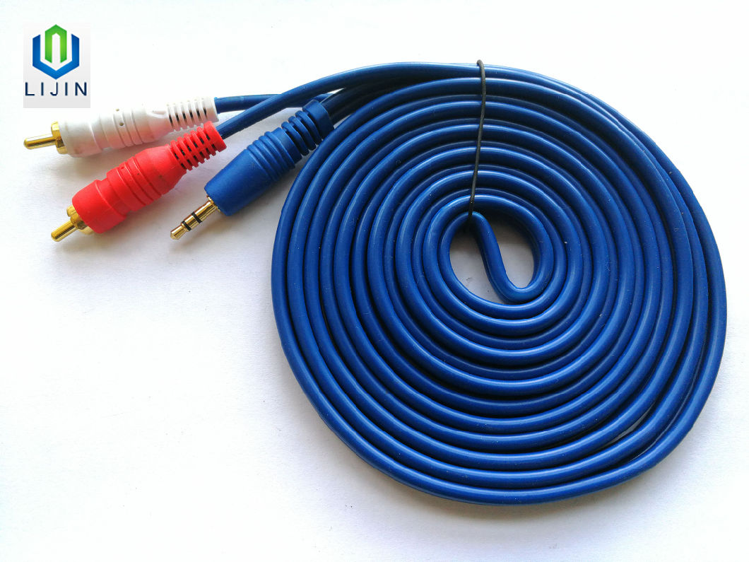3.5mm Stereo to 2RCA Audio Video Cable