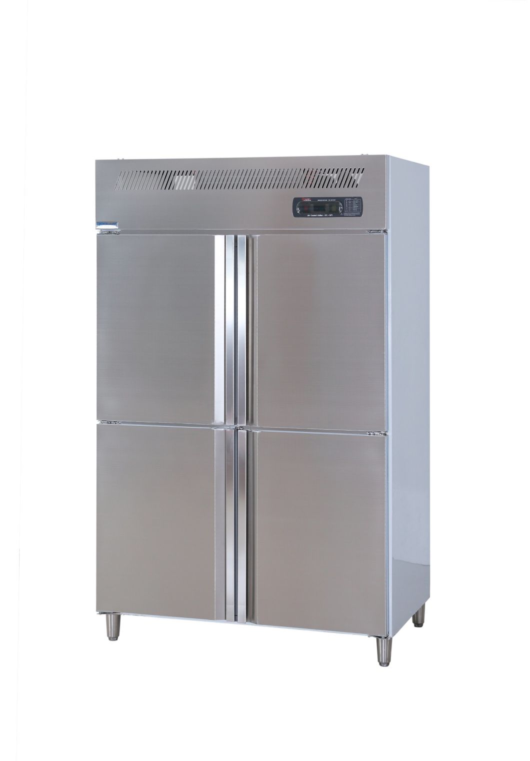 Stainless Steel Air-Cooling Four Doors Upright Refrigerator