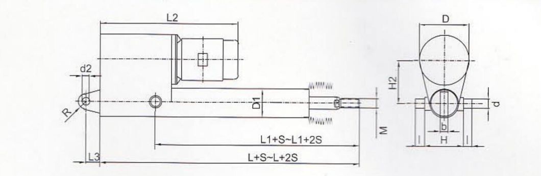 Electro Hydraulic Putter Electro Mechanical Actuators Electric Cylinders Actuator