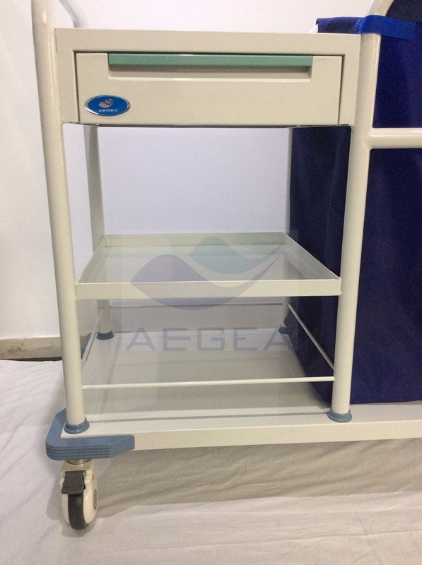 AG-Ss017b ISO Ce Approved Cheap Stainless Steel Hospital Laundry Trolley