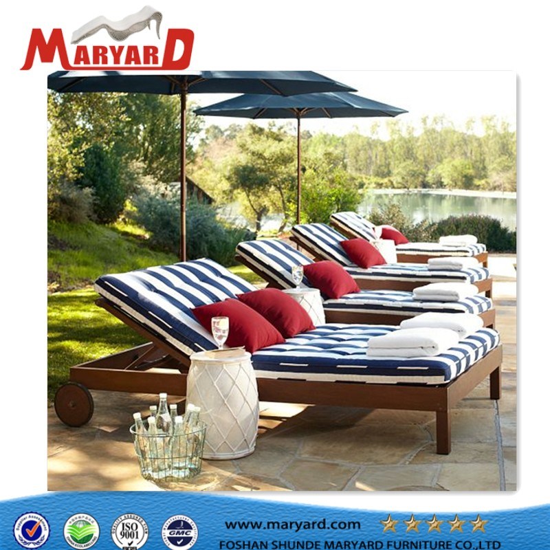 Professional Upholstered Fabric Hotel Furniture Outdoor Chaise Lounge Daybed