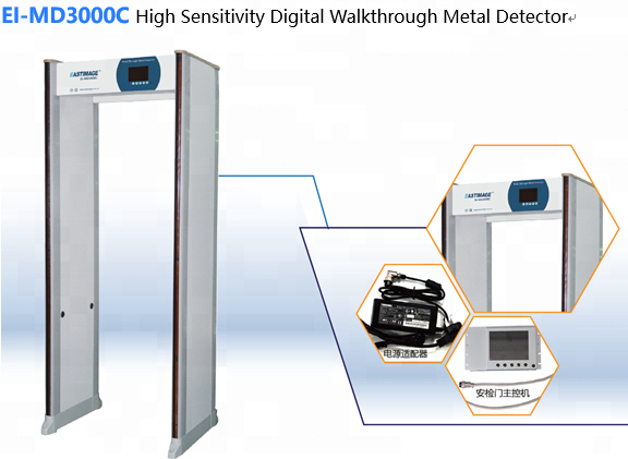 Ei-MD3000c Walk Through Metal Detector with Multi Zones