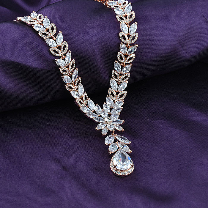 Wholesale Zircon Bridal Design Fashion Jewellery African Gold Necklace Wedding Jewelry Set