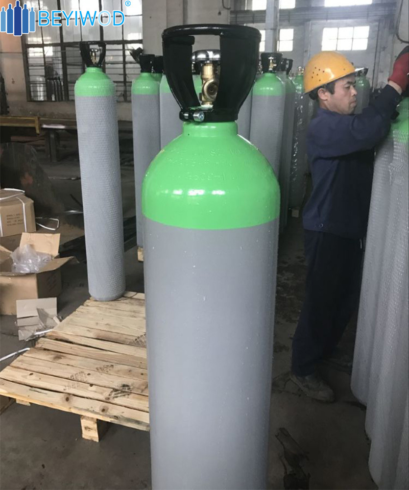 10L 40L Steel Oxygen CO2 Nitrogen Argon Cylinder ISO9809-3