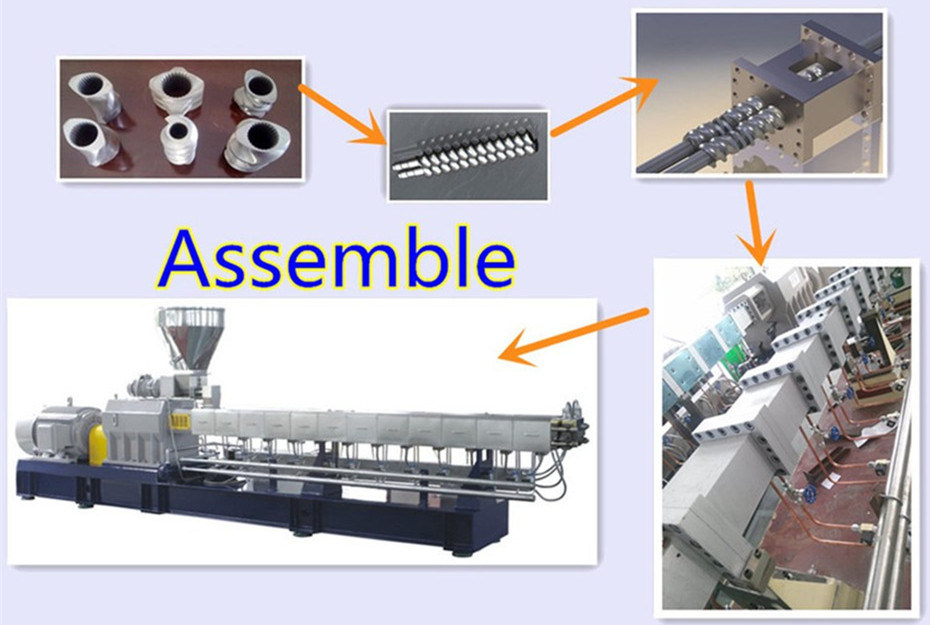 Masterbatch Filing Equipment Tse-75b in Plastic Twin Screw Extruder