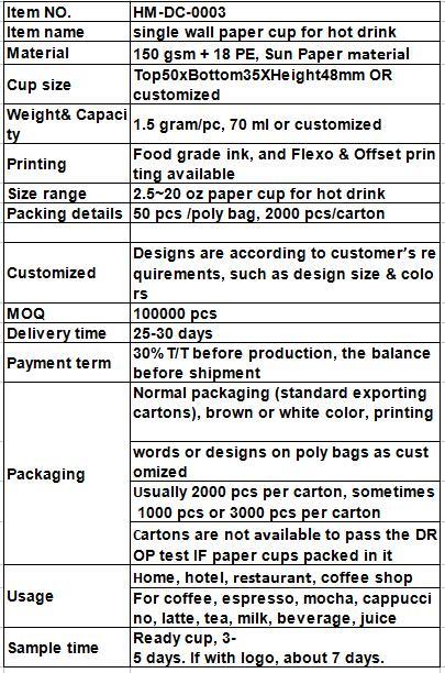 Disposable Custom Printed Ripple Paper Coffee Carton Cups