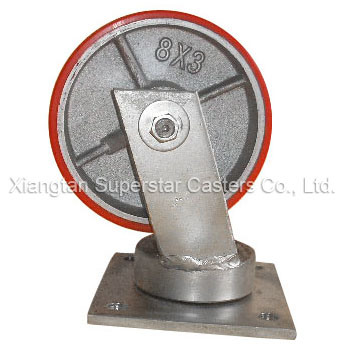 8in Industrial Super Heavy Duty PU Coated Steel Wheel Swviel Caster