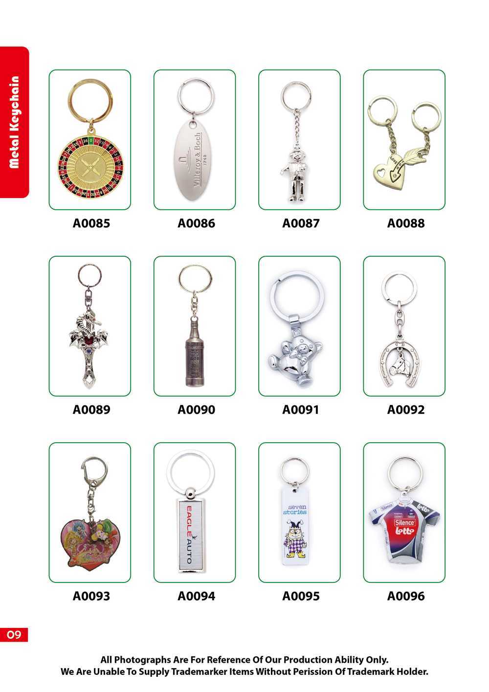 Promotional Souvenir Rectangle Shape Metal Key Chain for Advertising