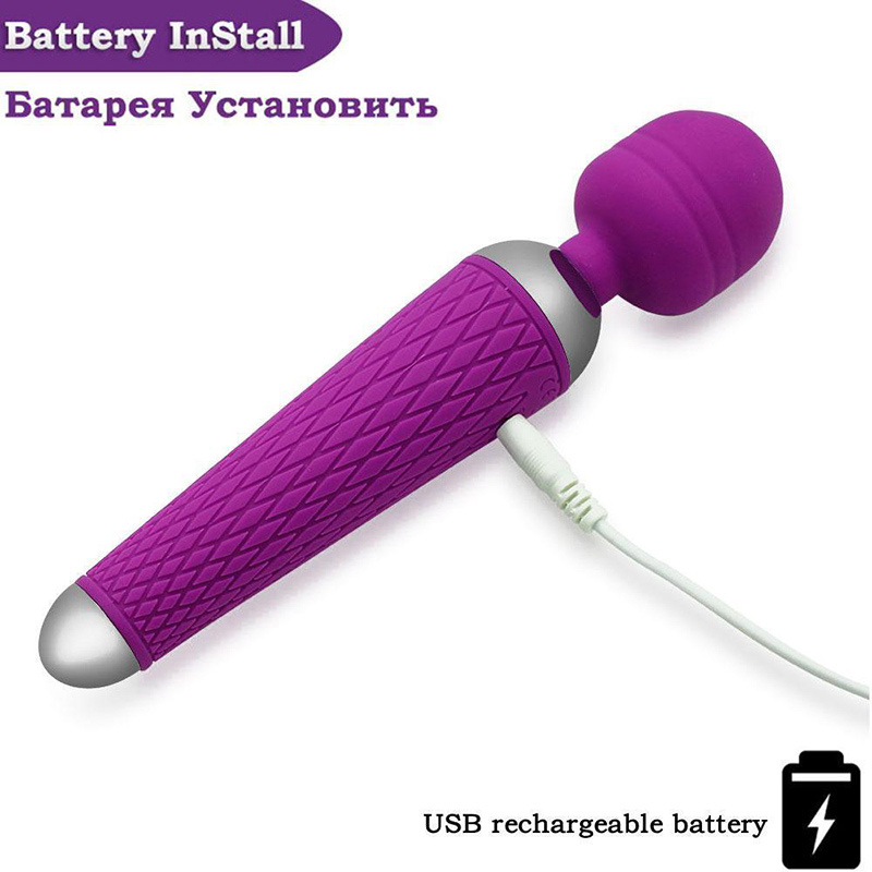 USB Charge AV Magic Wand Sex Toys Vibrator Powerful Oral Clit Vibrator for Women