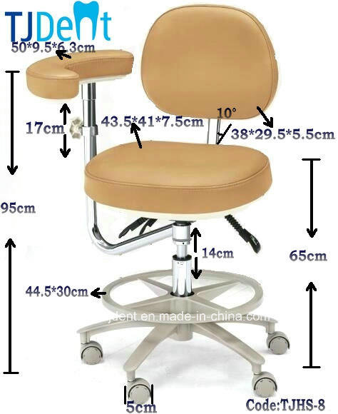 Dental Medical Doctor Equipment Portable Lab Chair Office Soft Stool (TJHS-8)