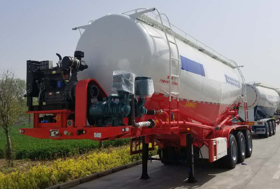 3 Axle 45m3 Bulk Cement Tank Truck 60ton Bulk Powder Tanker Semi Trailer