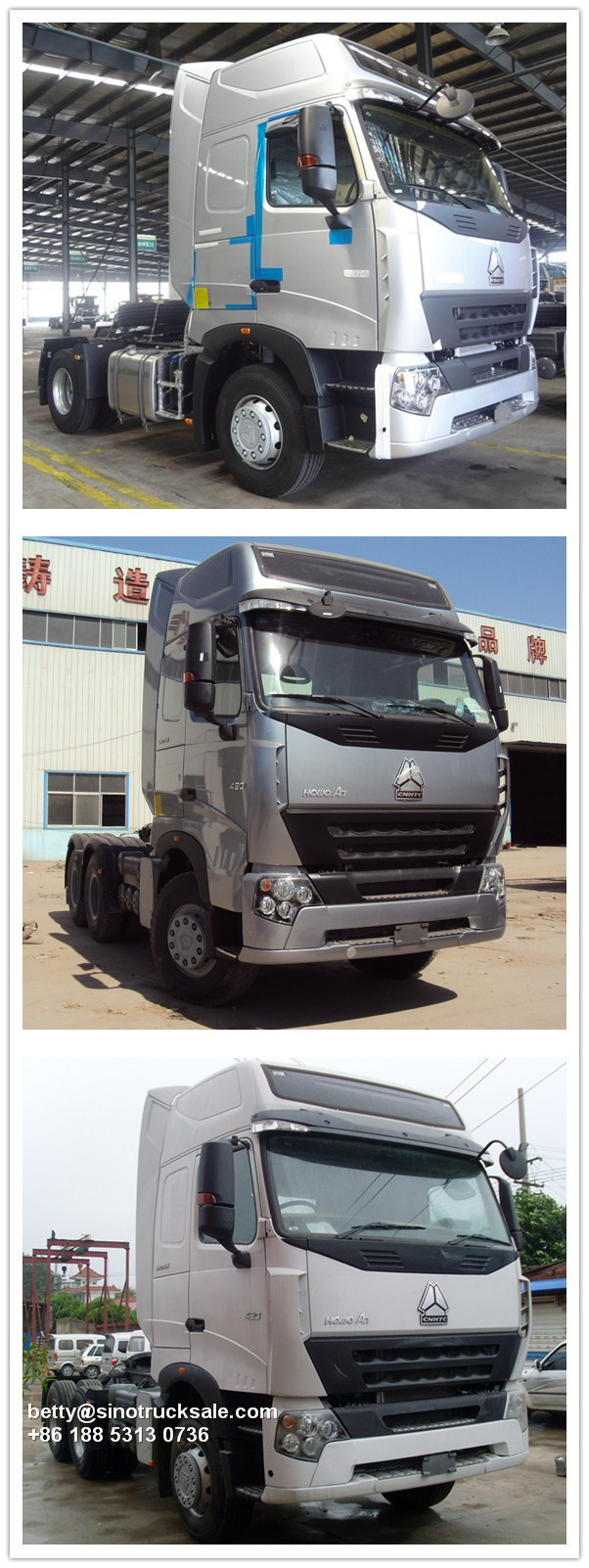 HOWO A7 4X2 6X4 420HP Heavy Duty Tractor Truck for Djibouti