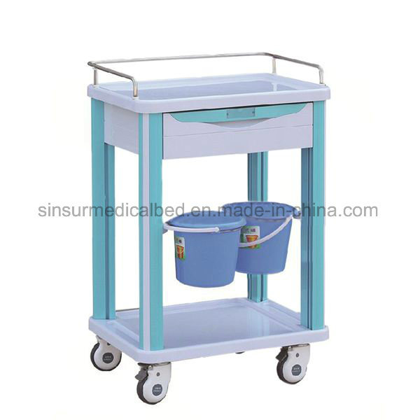 Hospital Equipment High Quality ABS Multi Use Medical Treatment Trolley