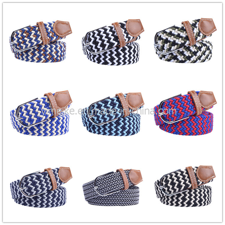 Unisex Fashion Sports Leisure Jeans Stretch Woven Elastic Polyester Webbing Belt