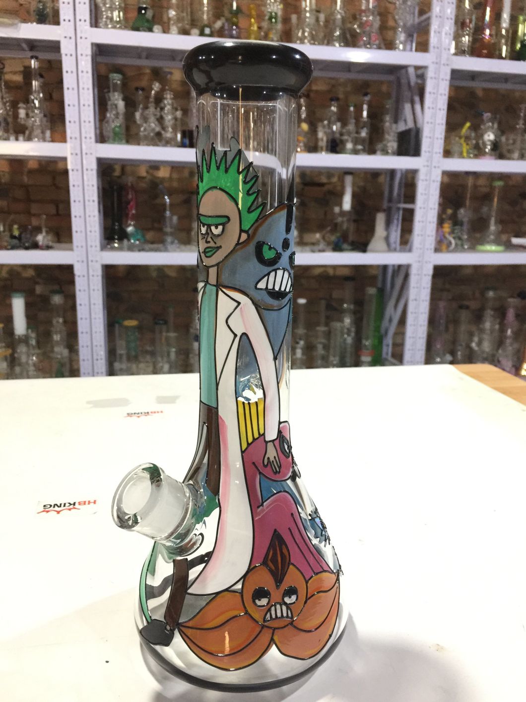 Latest Design Enjoylife 2016 Popular Rocket Inline Percolator Water Pipe with Cheap Price Rick and Morty Beaker