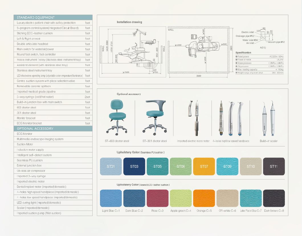 2017 Hot Implant Dental Unit Chair St-Ryan Model