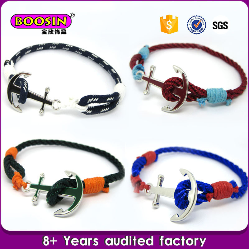 Guangzhou Factory Wholesale Fashion 100% Silver Anchor Bracelet