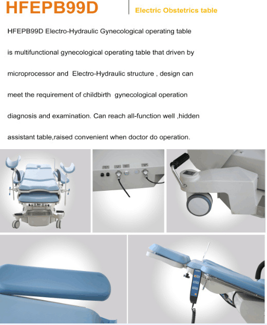 Electrical Gynecology Examination Bed with Wheels