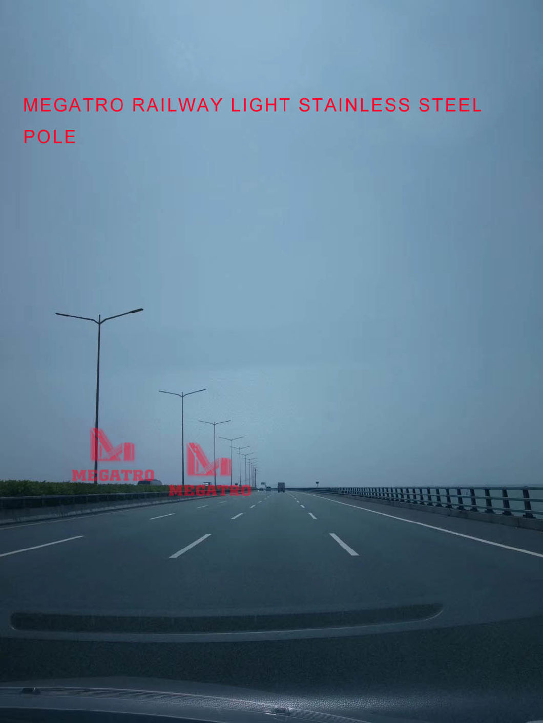Megatro Stainless Steel Light Pole for Expressway