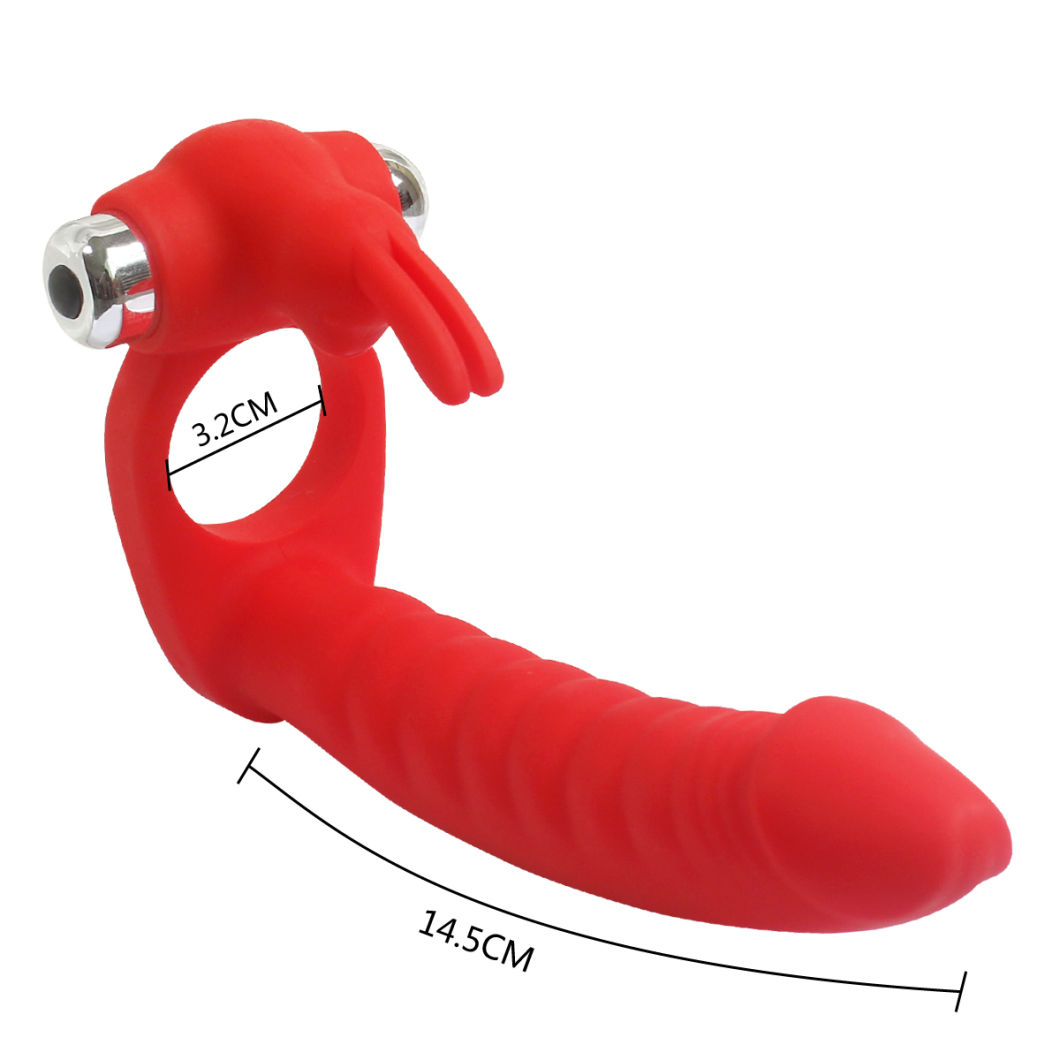 Male Delay Ejaculation Bullet Penis Clitoris Stimulation Vibrating Cock Ring Toy