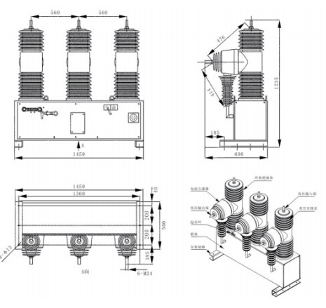 Far-11kv 800A 12.5ka Pole Mounted Recloser with Intelligent Controller