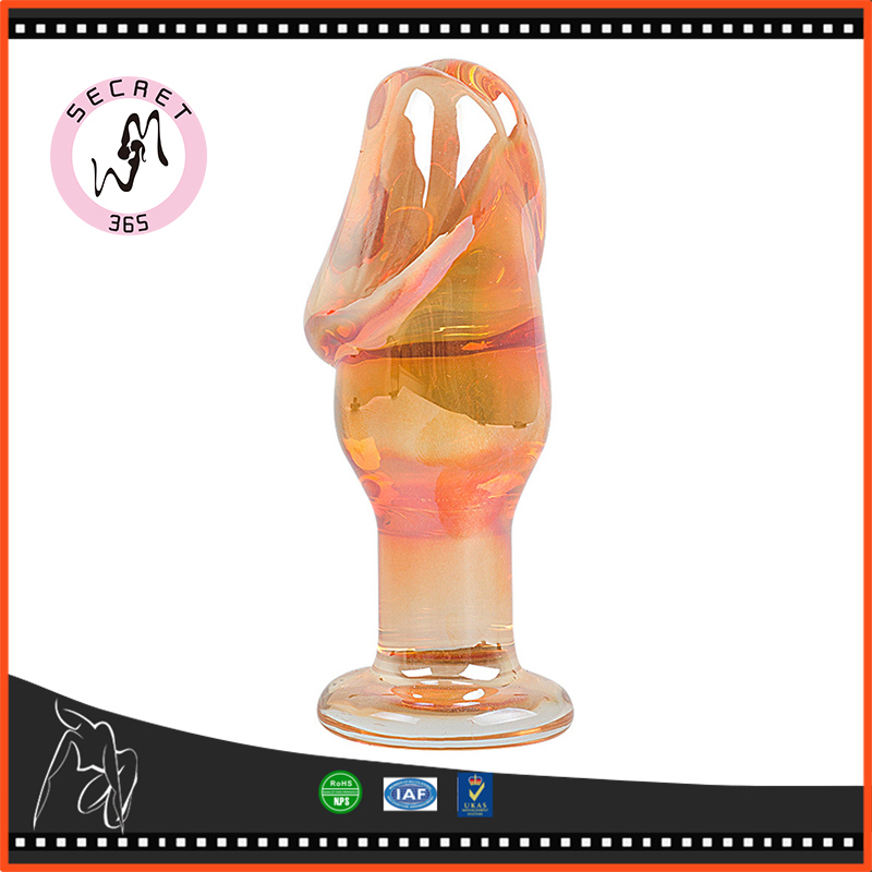 Glass Anal Butt Plug G-Spot Jelly Dildo Sex Toys for Women Men