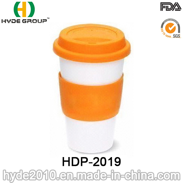 Double Wall Insulated Plastic Coffee Mug with Screw Lid (HDP-2019)