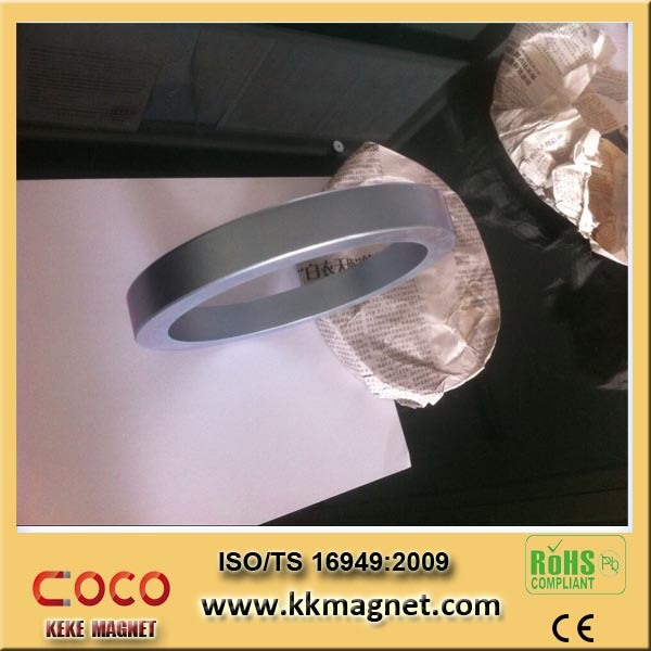 Ring Magnet with Big Hole, Permanent Magnet, Neodymium Magnet Wind Turbine N35, N38, N40, N42, N45, N48, N50, N52