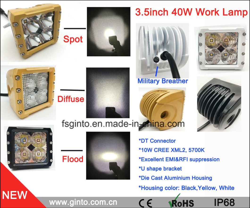 New 40W 3.5'' CREE Offroad LED Work Light for Truck