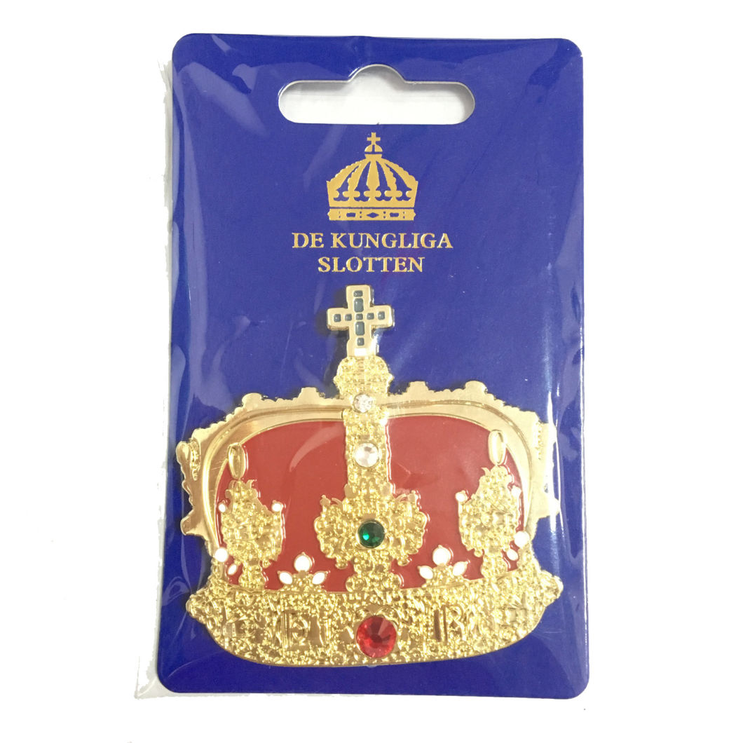 Wholesale Metal Souvenir Diamond Crown Badge with Magnet (XD-B5221)